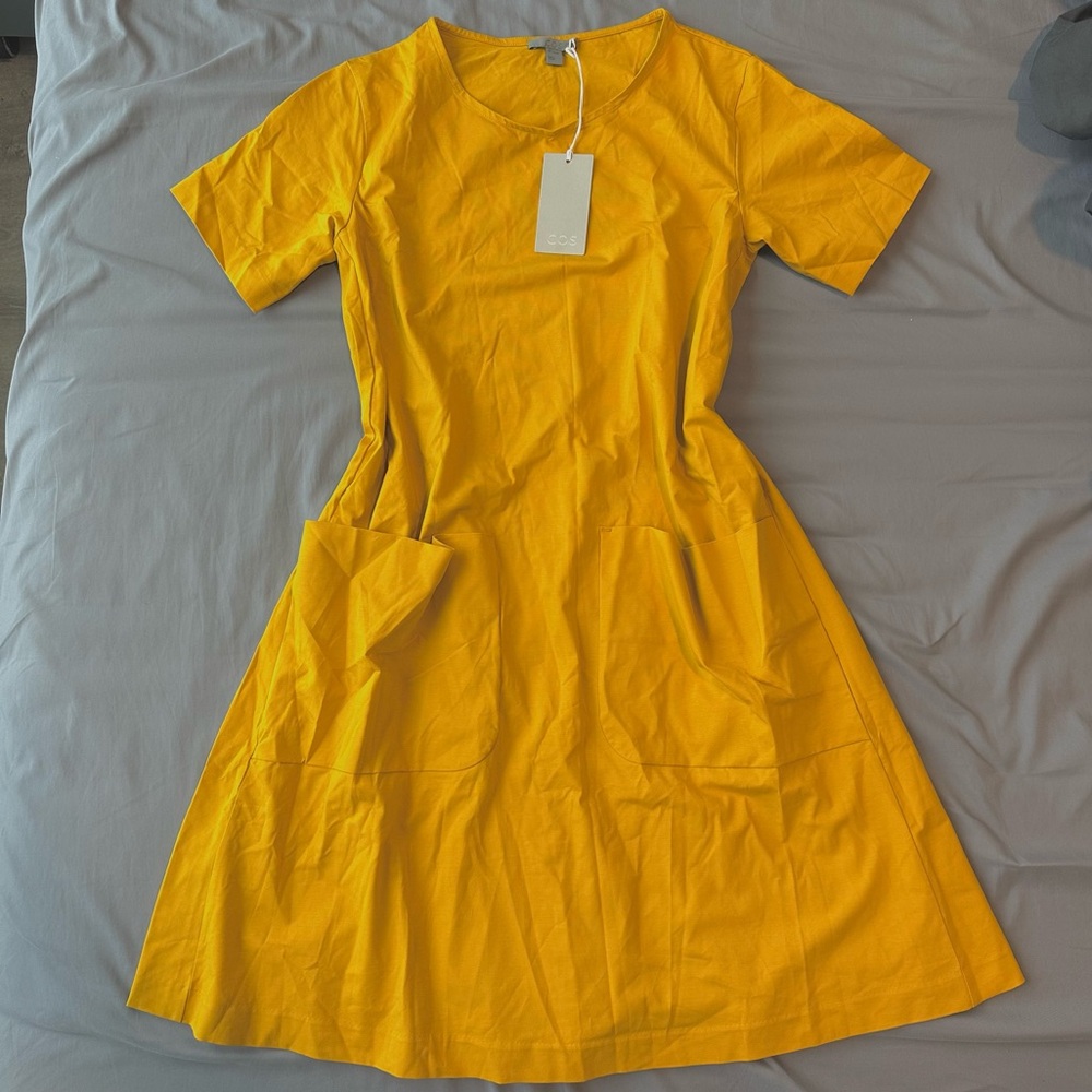 COS Yellow Midi Dress